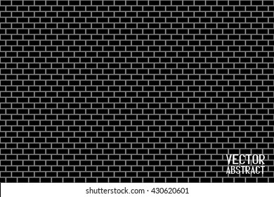 Abstract Black and Grey Brick Wall. Building Business. Vector Illustration