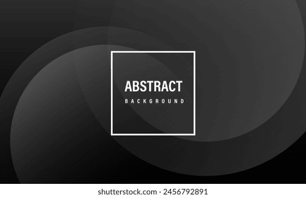 Abstractas negro gris curva círculo geométrico blanco marco de texto simple diseño moderno creativo Ilustración vectorial de fondo.