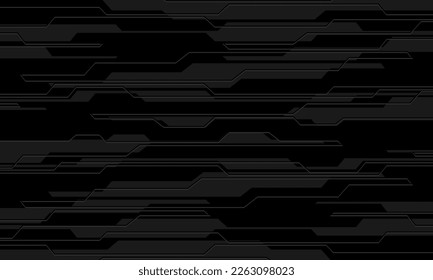 Abstract black grey cyber geometric futuristic design modern technology background vector illustration.