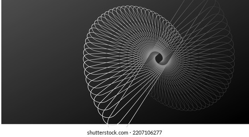 Abstract black grey fractal elements on gradient background. Vector abstract Illustration for web, posters, banners, presentation.