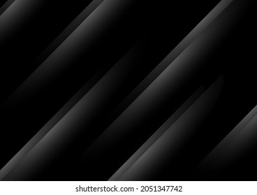 Abstract black and grey geometric diagonal overlay layer background. You can use for ad, poster, template, business presentation. Vector illustration