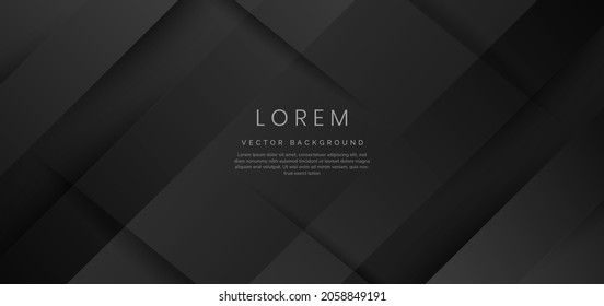 Abstract black and grey gradient geometric diagonal background. You can use for ad, poster, template, business presentation. Vector illustration