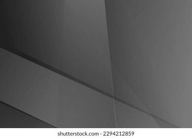 Resumen negro y gris sobre fondo plateado claro diseño moderno. Ilustración del vector EPS 10.