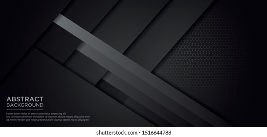Abstract Black Grey Template Background