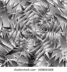 Abstract black, grey and white background of different shapes. Monochrome image. Vector illustration.