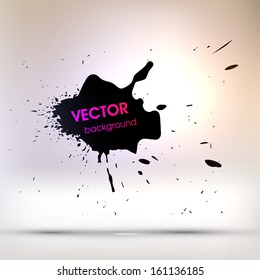 Resumen de fondo negro de fondo negro para diseño moderno, vector de textura con bandeja de tinta