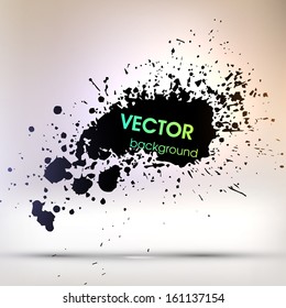 Abstract Black Grunge Background for Modern Design, Splatter Texture Vector