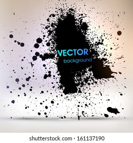 Abstract Black Grunge Background for Modern Design, Splatter Texture Vector