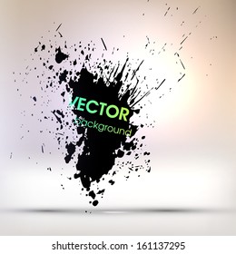 Resumen de fondo negro de fondo negro para diseño moderno, vector de textura de salpicadura