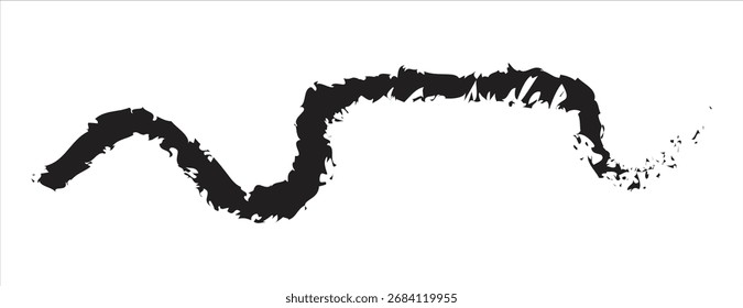 Vector de trazo de cepillo de grunge negro Abstractas