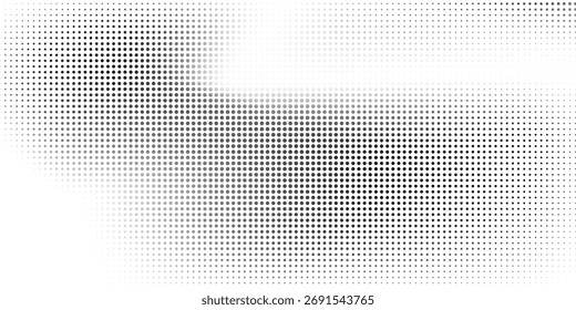 Abstract black grunge black dot halftone white gradient background. Smooth with mesh effect.