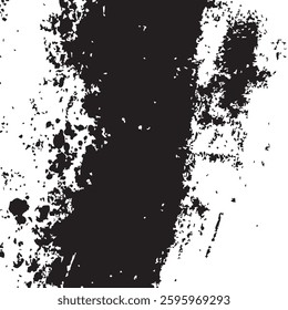Abstract Black Grunge Ink Strokes