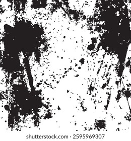 Abstract Black Grunge Ink Strokes