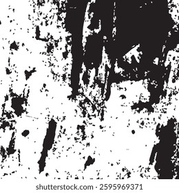 Abstract Black Grunge Ink Strokes