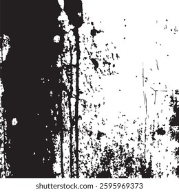 Abstract Black Grunge Ink Strokes