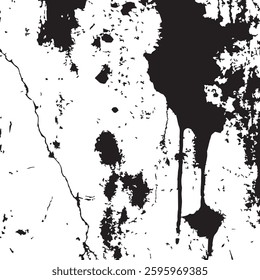 Abstract Black Grunge Ink Strokes