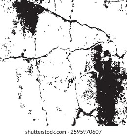 Abstract Black Grunge Ink Strokes