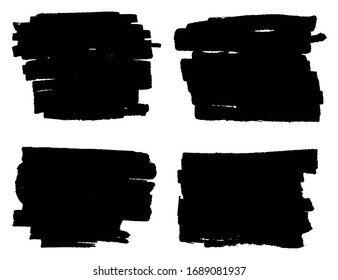 Pancartas de marcador de grunge negro abstracto.
