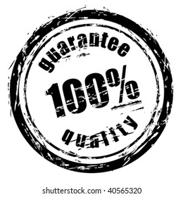 Abstract black grunge stamp named "quarantee quality".