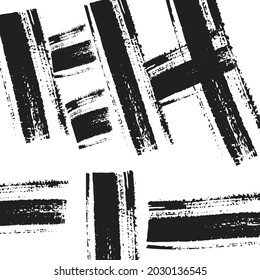patrón de trazos de grunge negro abstracto aislado en blanco