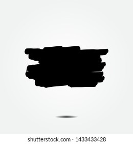Abstract black grunge texture brush stroke, vector eps 10