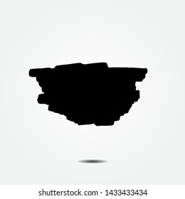 Abstract black grunge texture brush stroke, vector eps 10