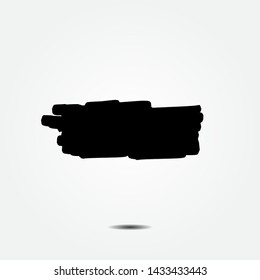 Abstract black grunge texture brush stroke, vector eps 10