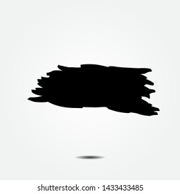 Abstract black grunge texture brush stroke, vector eps 10