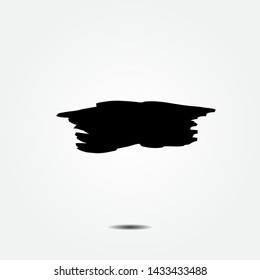 Abstract black grunge texture brush stroke, vector eps 10