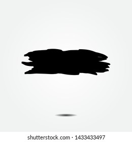 Abstract black grunge texture brush stroke, vector eps 10