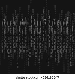 Abstract black halftone circles background. Vector design template