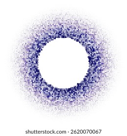 Abstract black halftone dotted background in circle form. Circle halftone dots. Vector illusion illustration