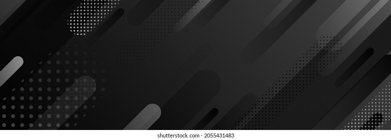 Resumen del fondo de las líneas punteadas de color medio negro. Ilustración vectorial.