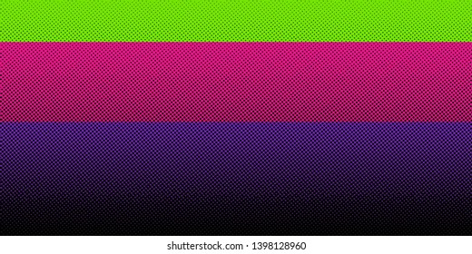 Abstract black halftone gradient on bright color background. Dots pattern. You can use for template brochure, banner web, cover, card, print, poster, leaflet, flyer, etc. Vector illustration