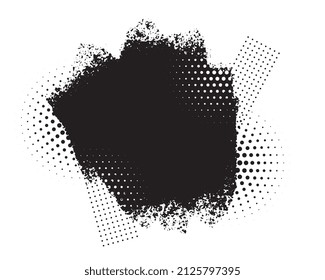 abstract black halftone grunge on white background