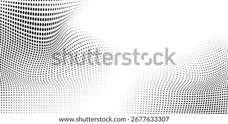 Abstract black and with halftone twisted pattern background. Grunge pattern. Pop arts style.