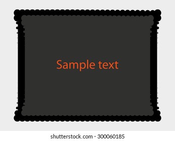 Abstract black halftone vector frame. 