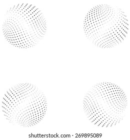Abstract black halftone. White background. Illustration
