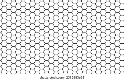 abstract black hexagon pattern art.