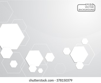 Abstract black hexagon. Vector Illustration