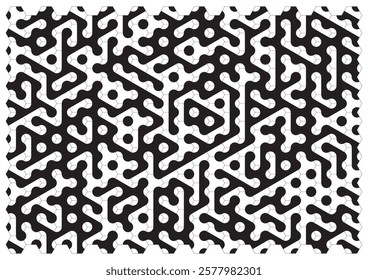 abstract black hexagonal tiles pattern background vector design