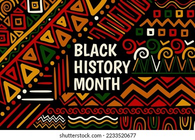 Abstract black history month background with pattern