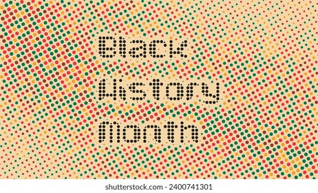 Abstract Black History Month Dots Halftone Background