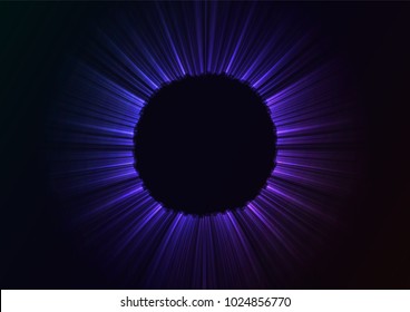 abstract black hole overlap blue background, circle layer line,  technology template, vector illustration