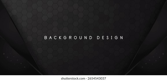 Abstrato Preto Honeycomb Projeto de fundo. Ilustração de vetor.