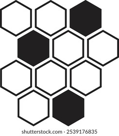 abstract black honeycomb pattern can be used background, wallpaper, wall cloth.