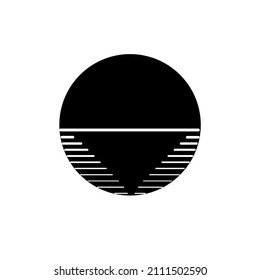 Abstract black icon, logo. Isolated on white background vector illustration.