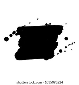 Abstract black ink blot background. Vector illustration. Grunge texture for cards and flyers design. A model for the creation of digital brushes