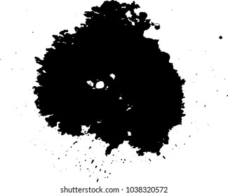 Abstract black ink blot background. Vector illustration. Grunge texture for cards and flyers design. Digital brushe