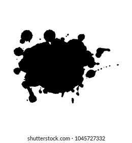 Abstract black ink blot background. Vector illustration. Grunge texture for cards and flyers design. A model for the creation of digital brushes